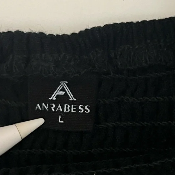 Anrabess Ladies Large Elegant Black Ruffle Strap Stretch Crop Top - Picture 4 of 10